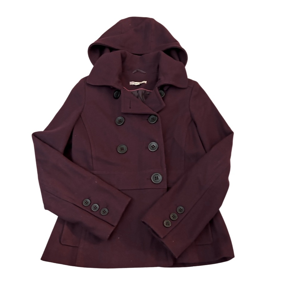 American Rag | Dark Purple/Maroon Coat with Hood | EUC